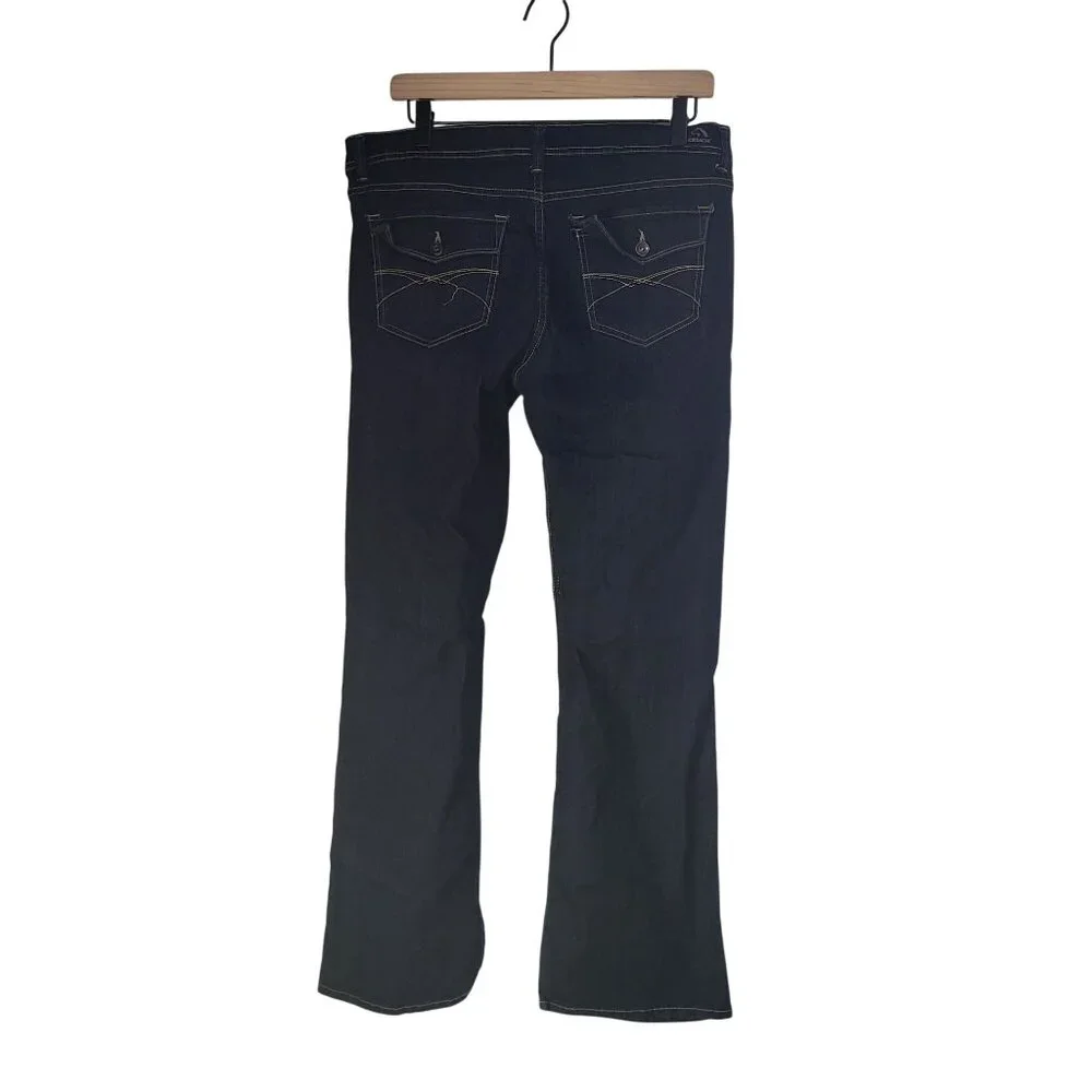 JORDACHE Women's SZ 12 Bootcut Jeans Dark Wash Y2K - Picture 3 of 11